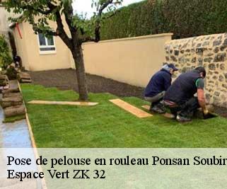 Pose de pelouse en rouleau  ponsan-soubiran-32300 Espace Vert ZK 32