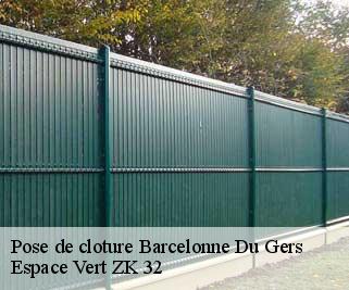 Pose de cloture  barcelonne-du-gers-32720 Espace Vert ZK 32