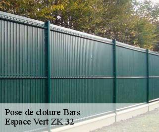 Pose de cloture  bars-32300 Espace Vert ZK 32