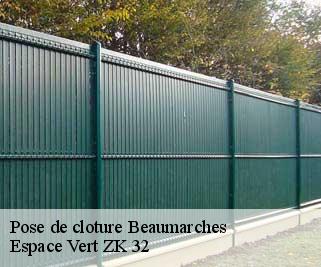 Pose de cloture  beaumarches-32160 Espace Vert ZK 32