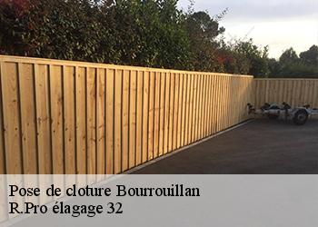 Pose de cloture  bourrouillan-32370 Espace Vert ZK 32