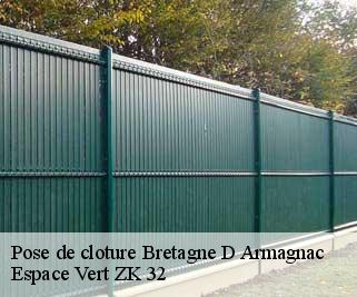 Pose de cloture  bretagne-d-armagnac-32800 Espace Vert ZK 32