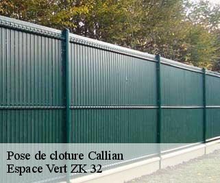 Pose de cloture  callian-32190 Espace Vert ZK 32
