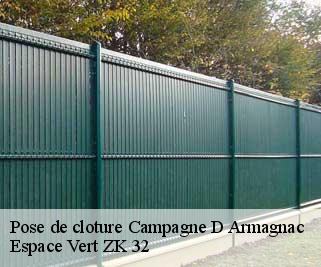 Pose de cloture  campagne-d-armagnac-32800 Espace Vert ZK 32