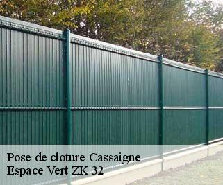 Pose de cloture  cassaigne-32100 Espace Vert ZK 32