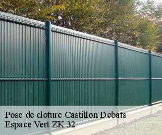 Pose de cloture  castillon-debats-32190 Espace Vert ZK 32