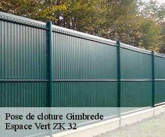 Pose de cloture  gimbrede-32340 Espace Vert ZK 32