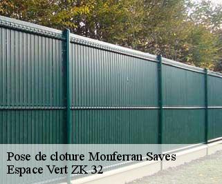 Pose de cloture  monferran-saves-32490 Espace Vert ZK 32