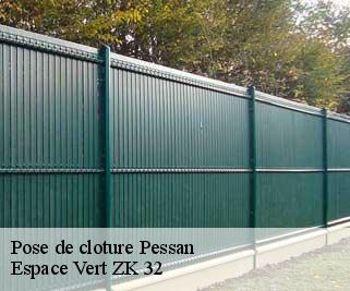 Pose de cloture  pessan-32550 Espace Vert ZK 32