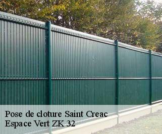 Pose de cloture  saint-creac-32380 Espace Vert ZK 32