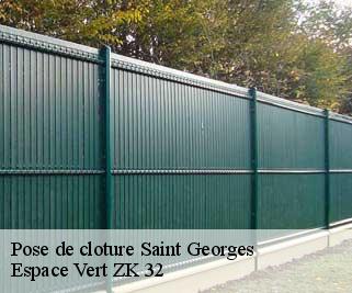 Pose de cloture  saint-georges-32430 Espace Vert ZK 32
