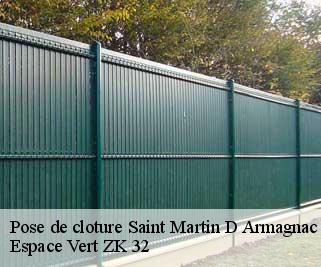 Pose de cloture  saint-martin-d-armagnac-32110 Espace Vert ZK 32